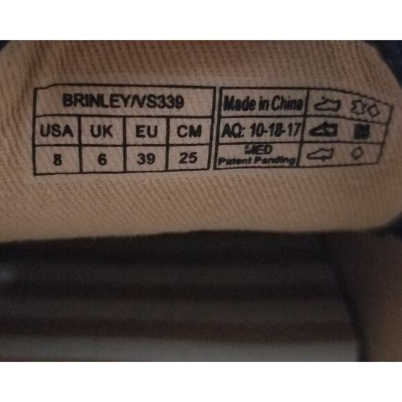 VIONIC Sunny Brinley Suede Leather Lace Up Sneakers Shoes Black Comfy Size 8 - Picture 12 of 12